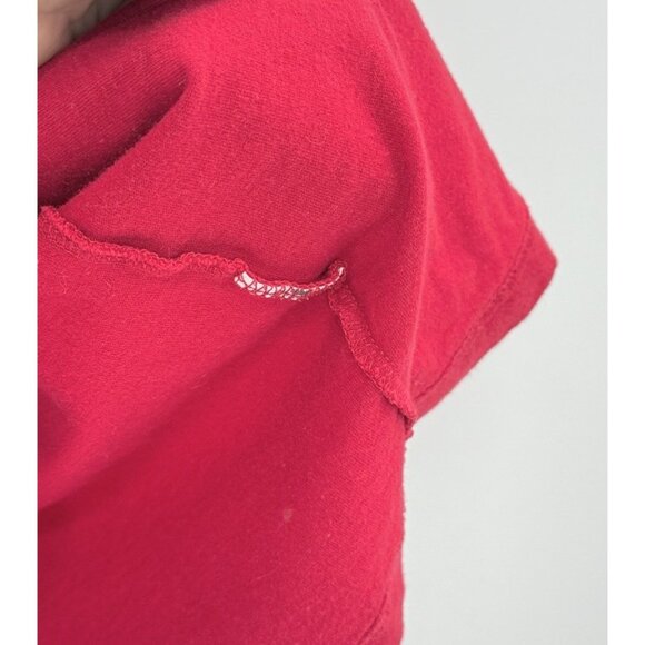 Hollister Red Embroidered Logo Crew Neck Long Sleeve T-Shirt Size XS Preppy - Picture 5 of 8